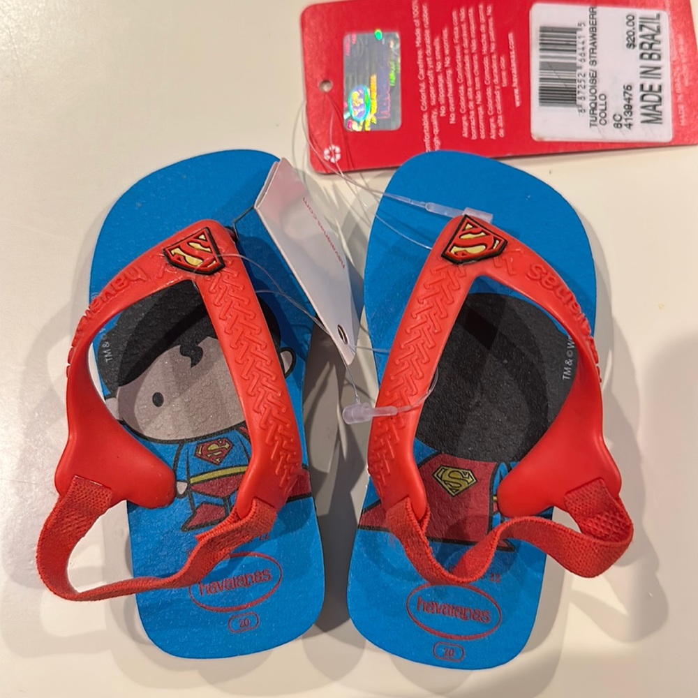 Havaianas Superman infant/toddler size 6c NWT